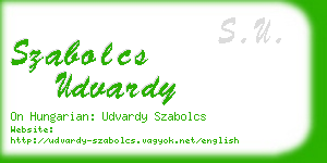 szabolcs udvardy business card